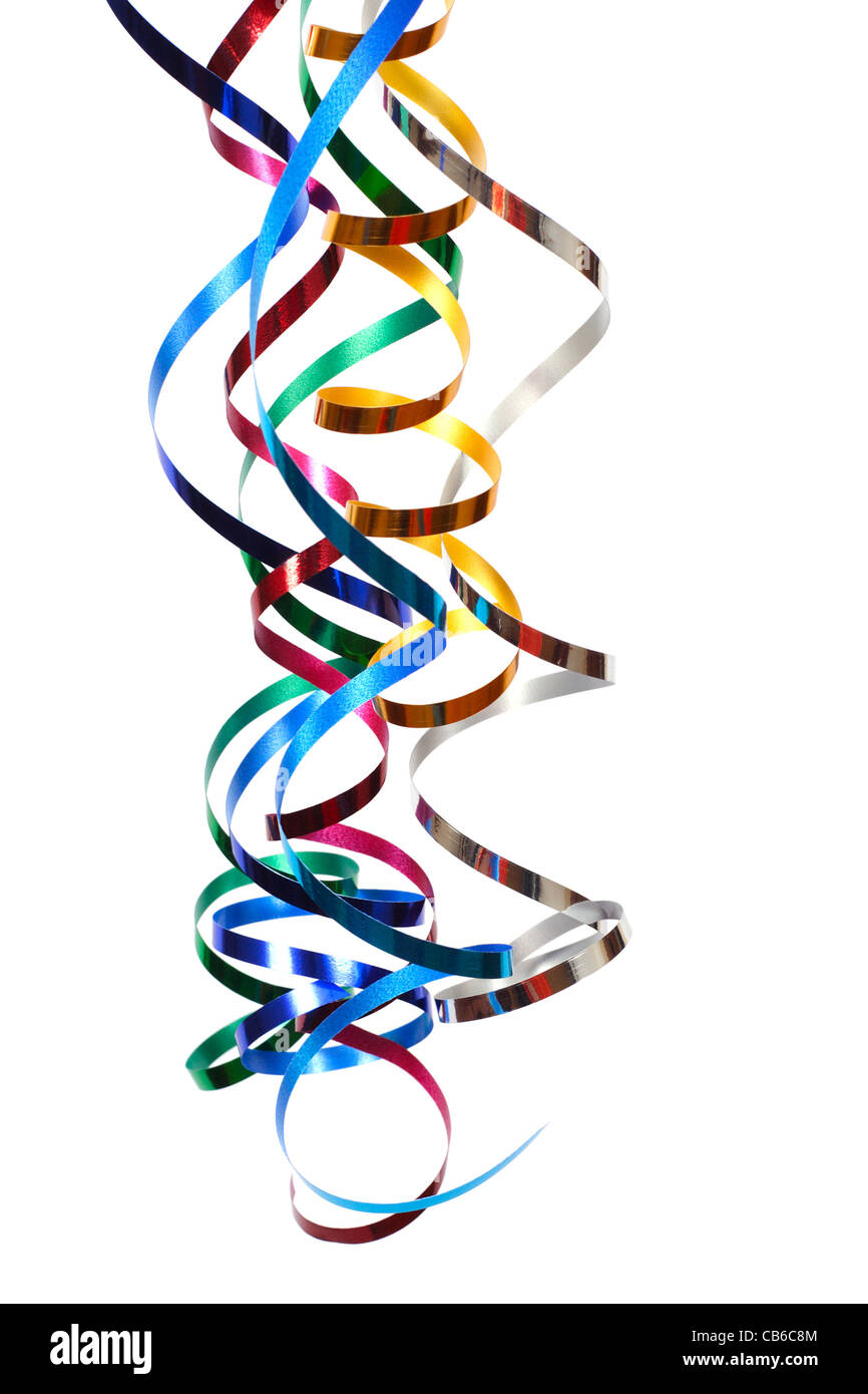 colored ribbon photo on the white background Stock Photo - Alamy