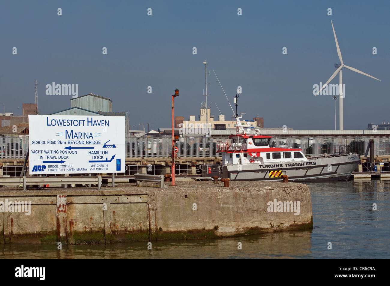 Port of Lowestoft, Suffolk, UK. Stock Photo