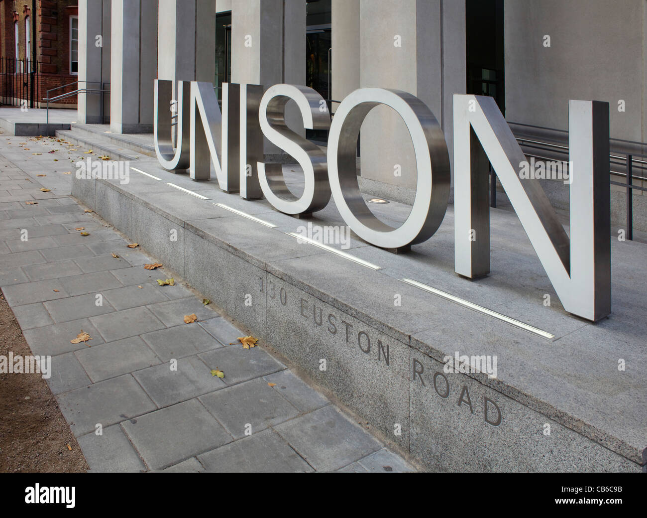 Unison union building at 130 Euston Road, London Stock Photo