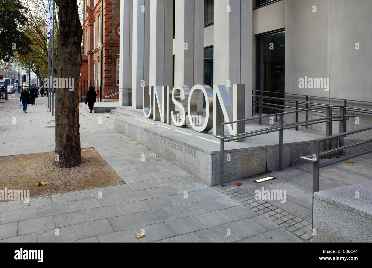 Unison union building at 130 Euston Road, London Stock Photo