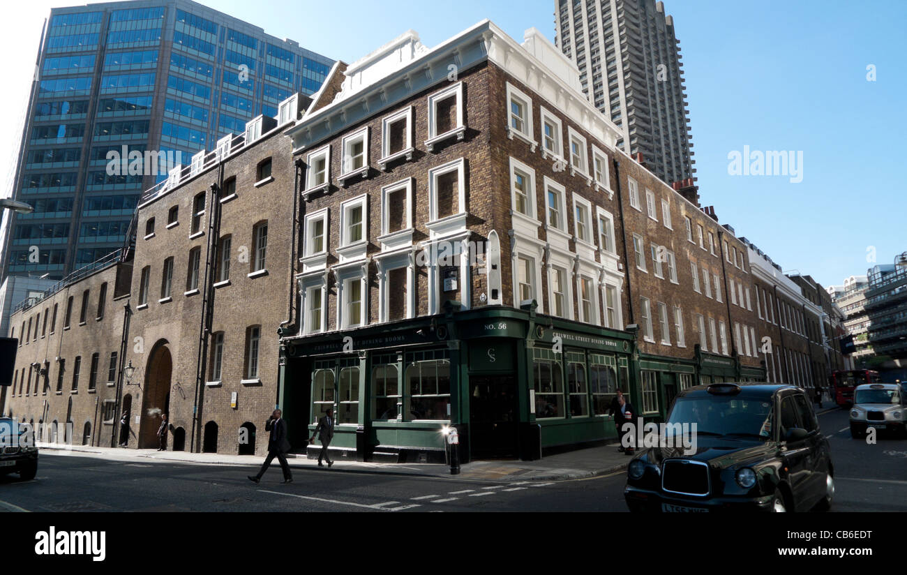 Businessman Walking Past Chiswell Street Dining Rooms On The