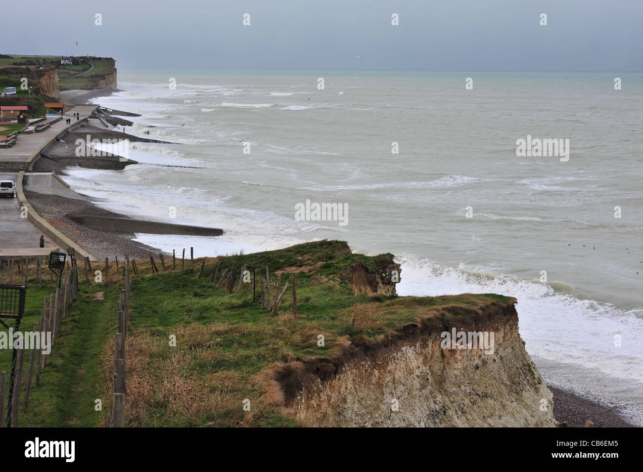 Normandy, Saint Aubin Sur Mer, stormy weather Stock Photo
