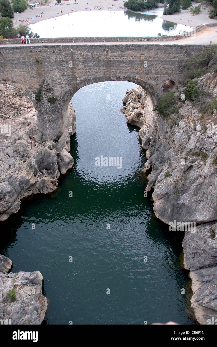 Canyon of the l'Herault, the canoeing paradise Herault river; at Pont