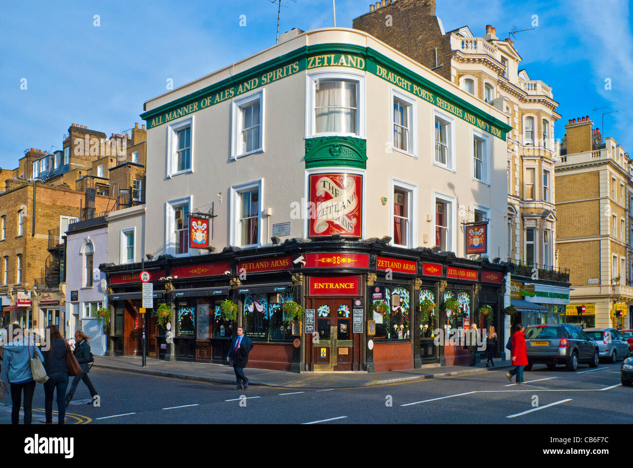The Zetland Arms Pub, Old Brompton Road, South Kensington, London Stock Photo