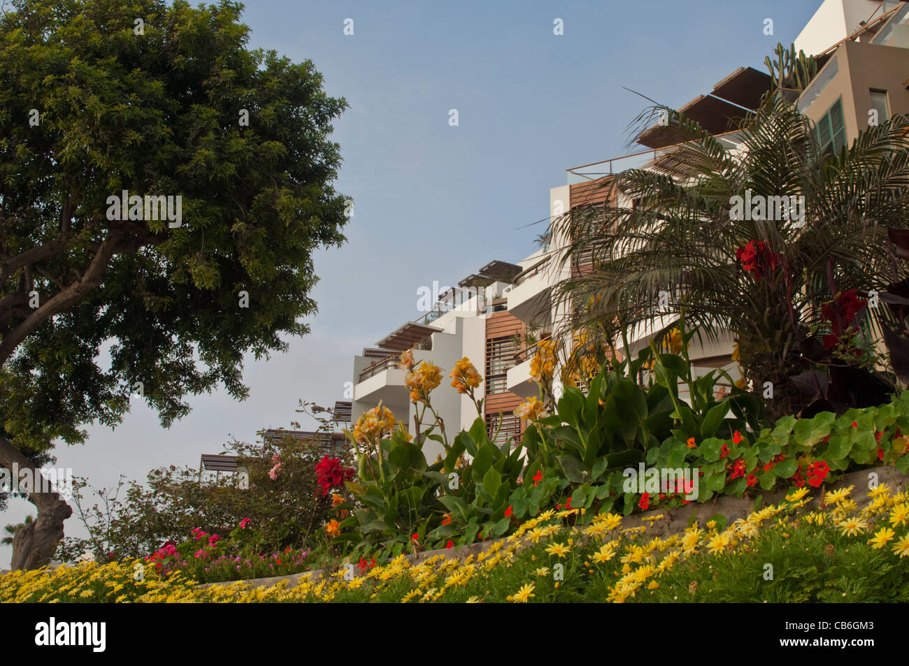 Barranco ocean front apartments Lima Peru Stock Photo Alamy