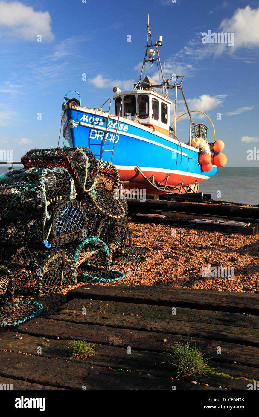Deal beach with fishing boat, Kent, England Stock Photo Alamy