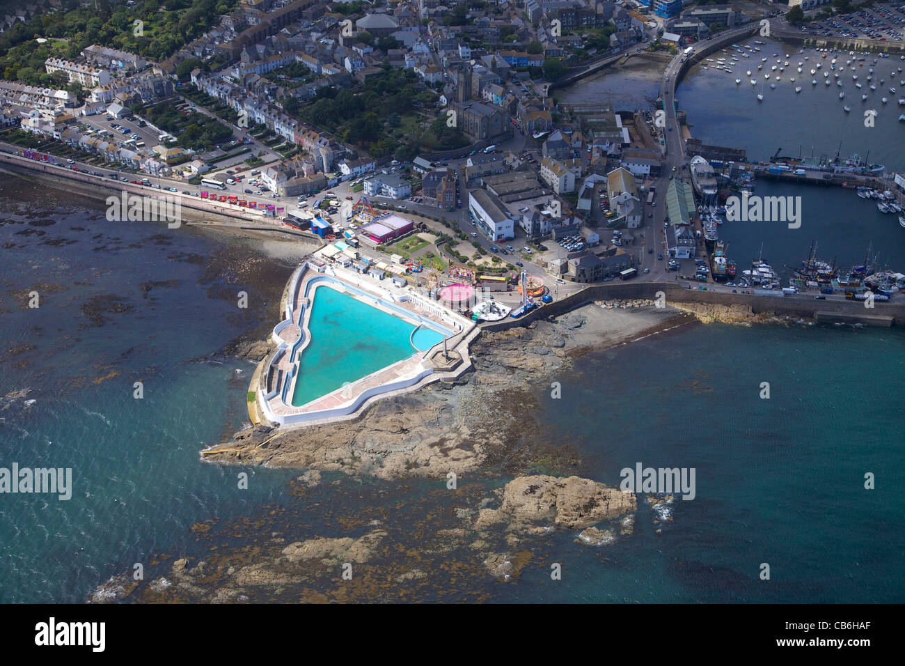 Aerial photo of Penzance, Lands End Peninsula, West Penwith, Cornwall