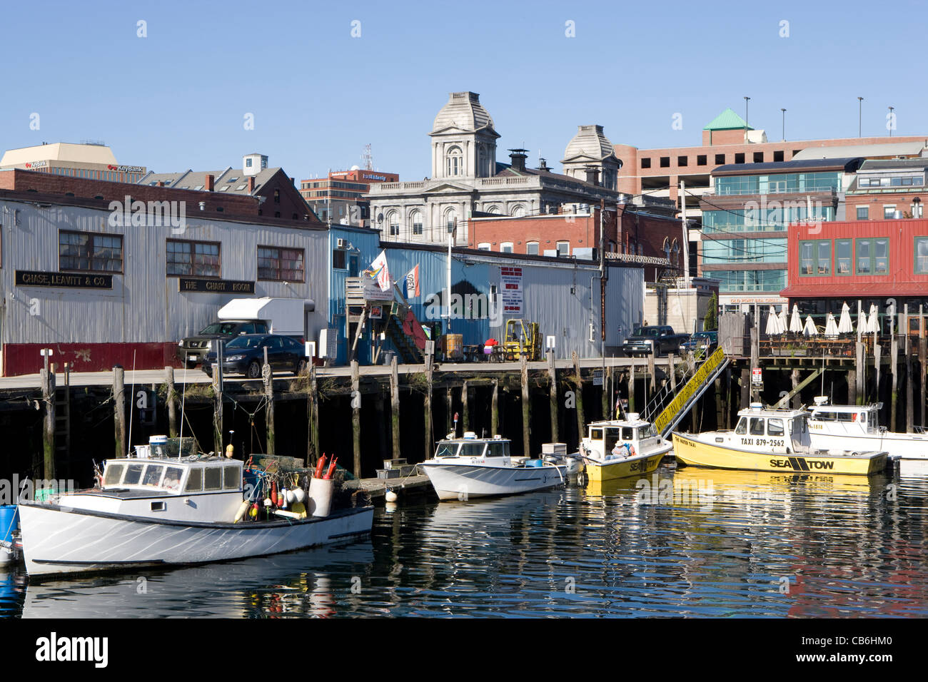 Maine: Portland Old Port District Stock Photo - Alamy