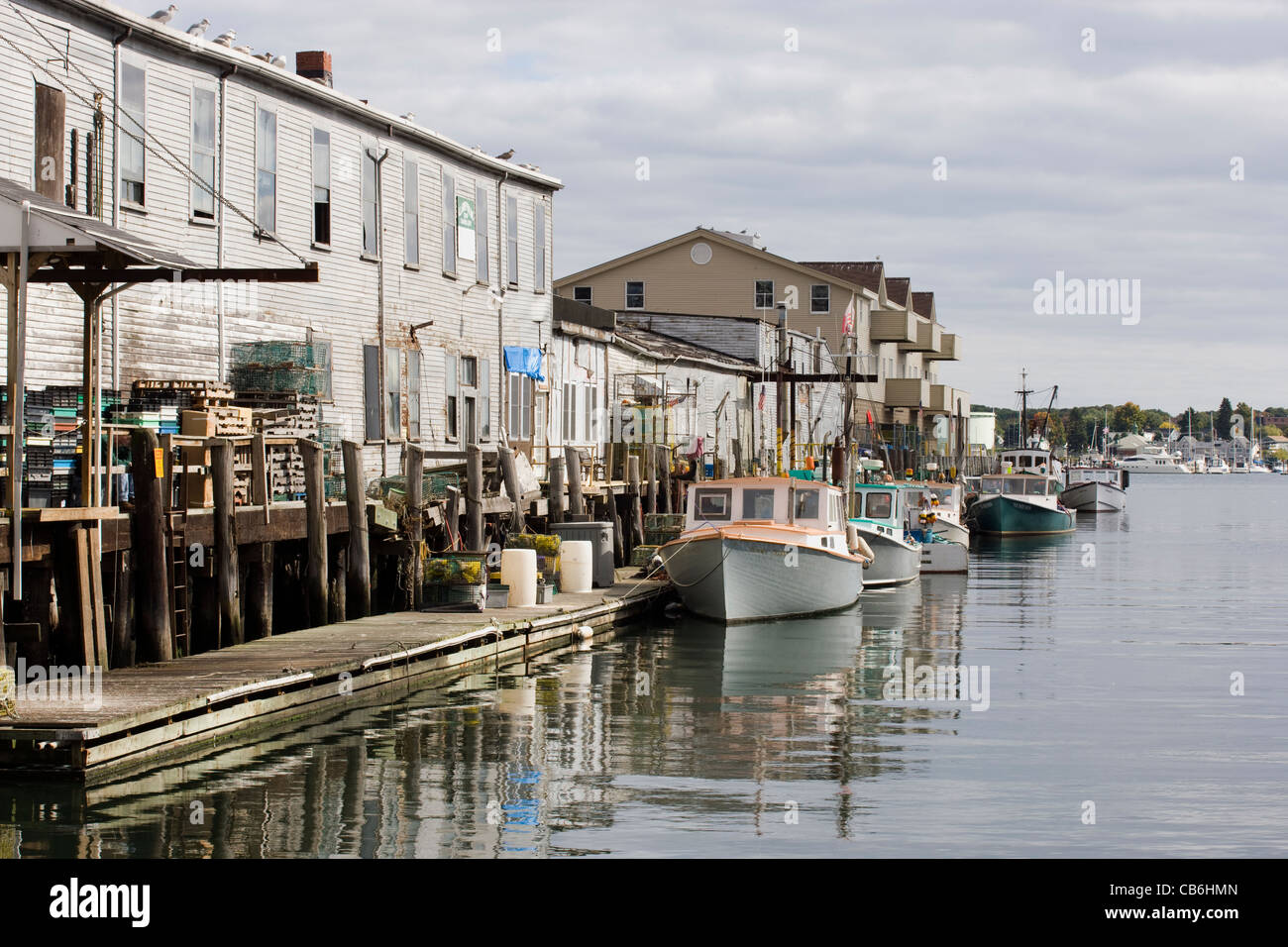 Maine: Portland Old Port District Stock Photo