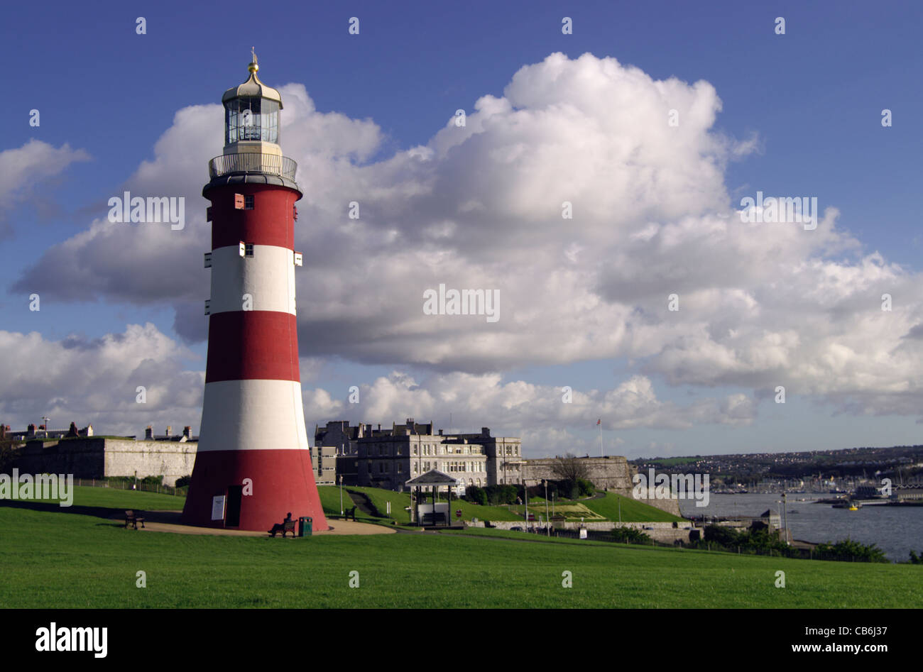 Smeaton's Tower at Plymouth Hoe England UK Stock Photo - Alamy