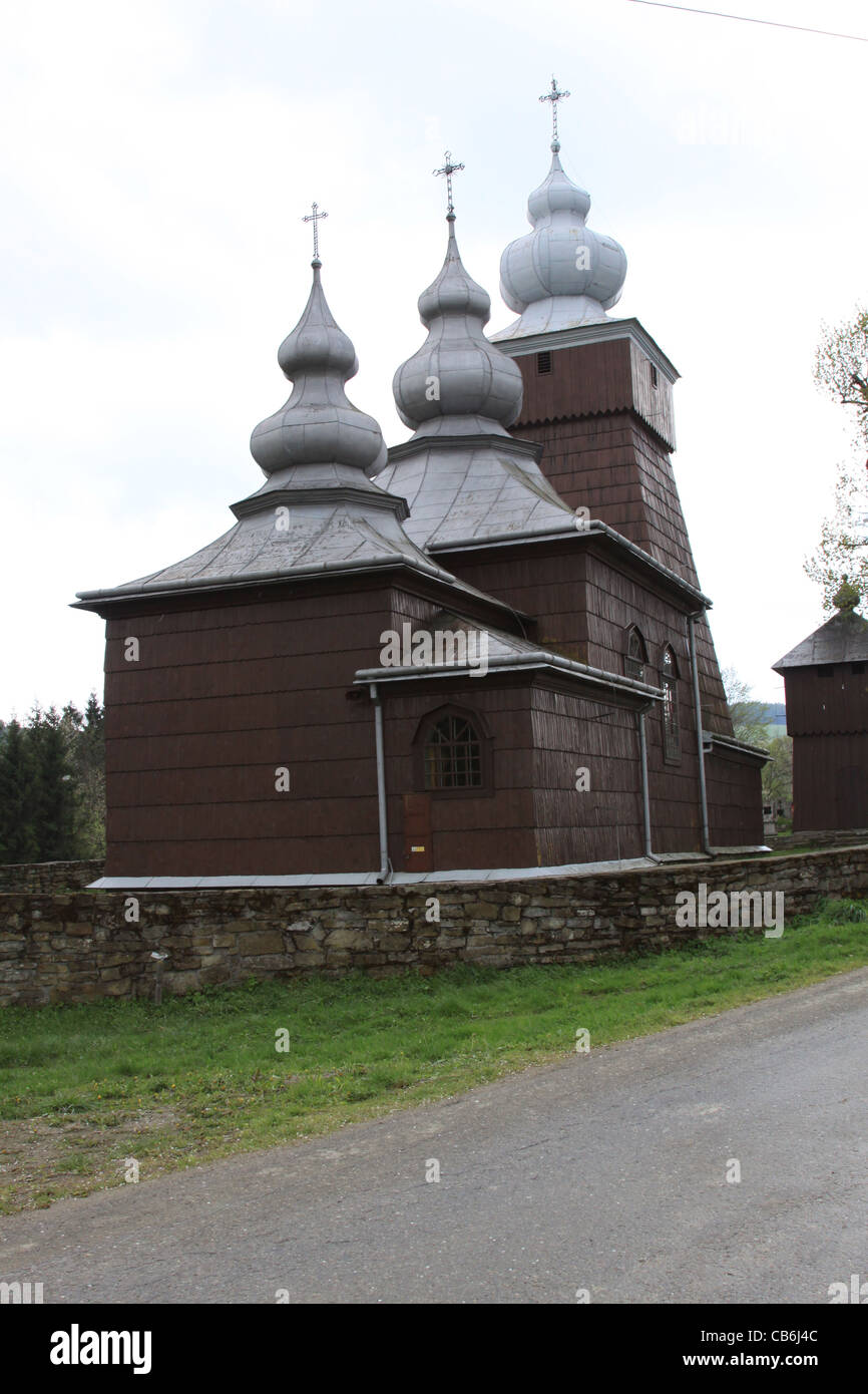Wooden Church in South eastern Poland Stock Photo
