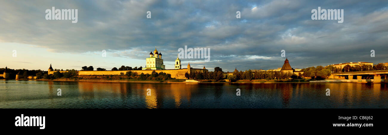 panorama of the Pskov Kremlin Stock Photo