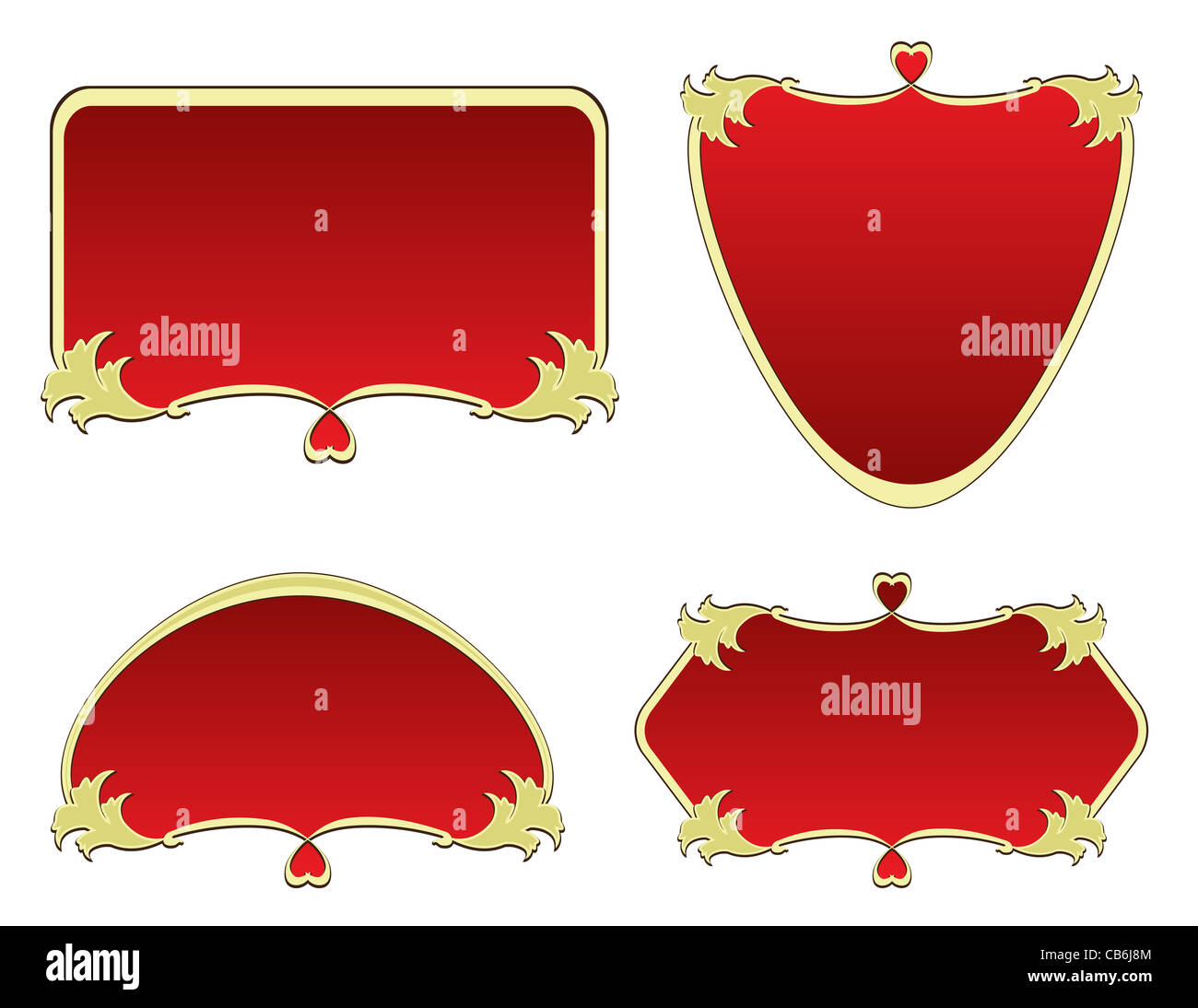 set of labels of various shapes Stock Photo - Alamy