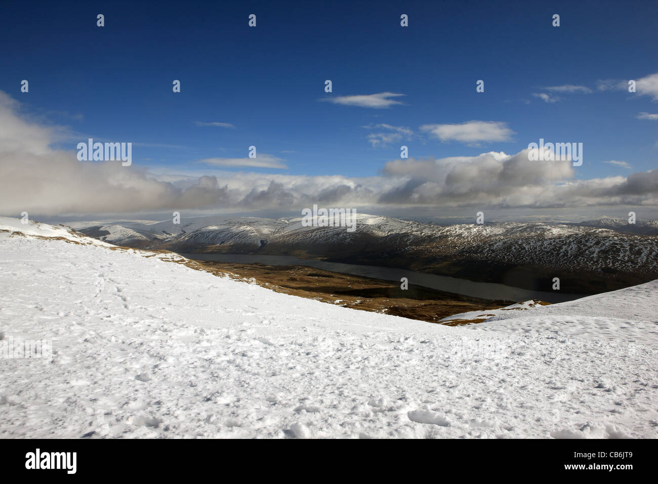 Loch Tay from the slopes of Meall Nan Tarmachan Stock Photo