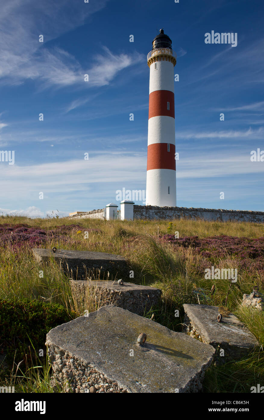 Tarbert Ness lighthouse, Caithness, Scotland. Stock Photo