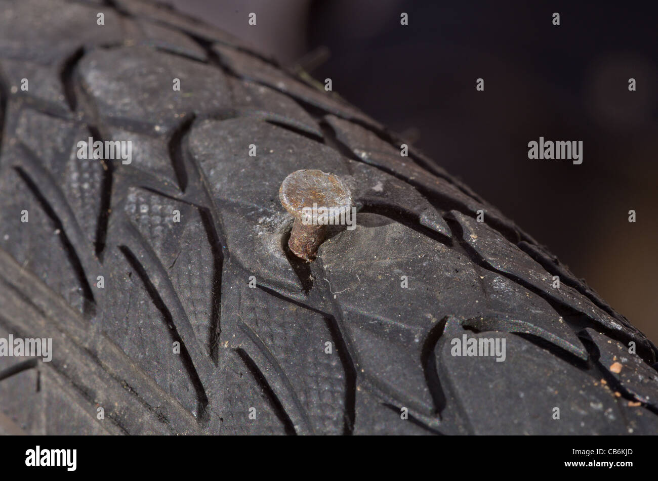 Tyre nail puncture hi-res stock photography and images - Alamy