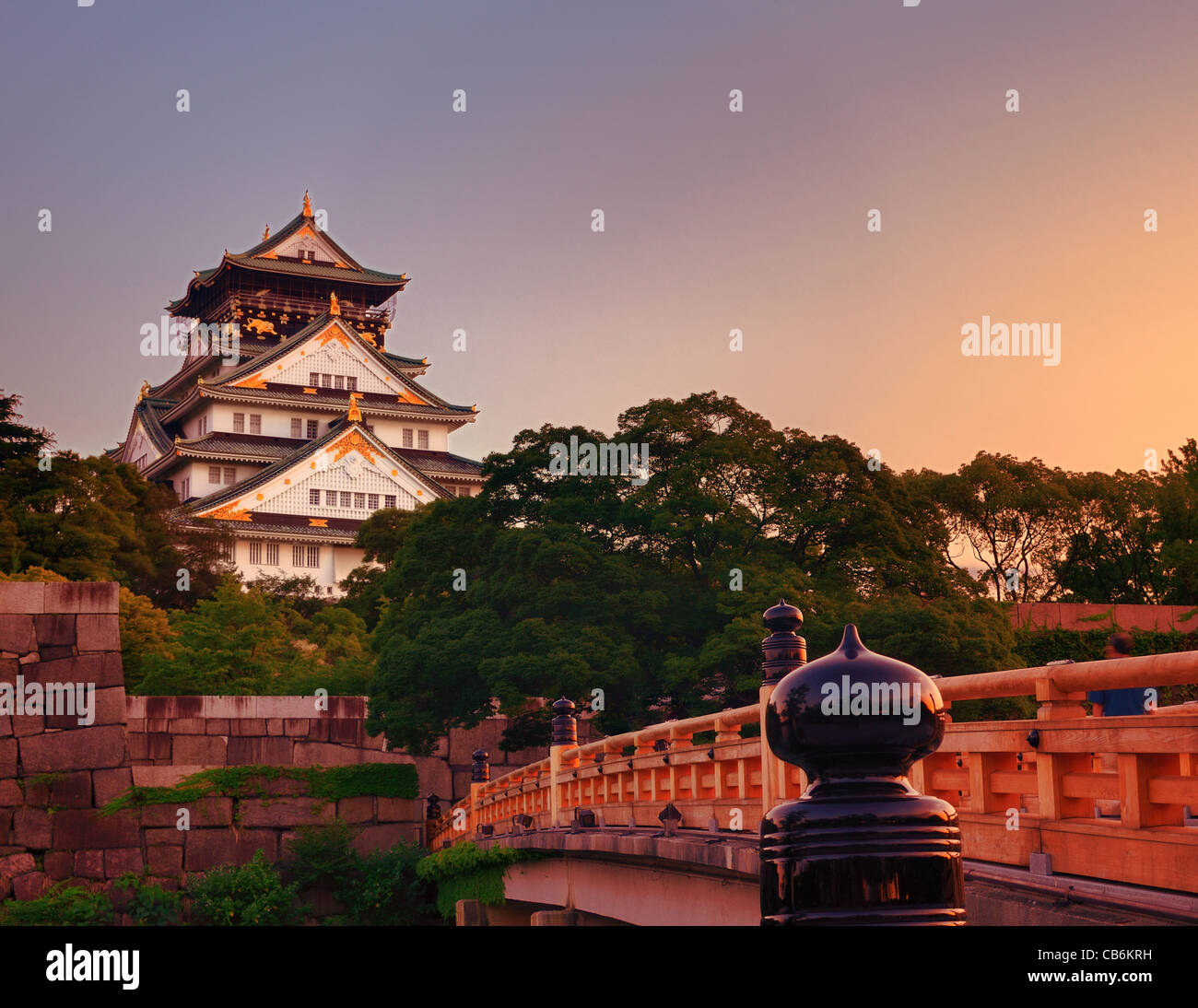 Osaka Castle in Osaka, Japan. Stock Photo