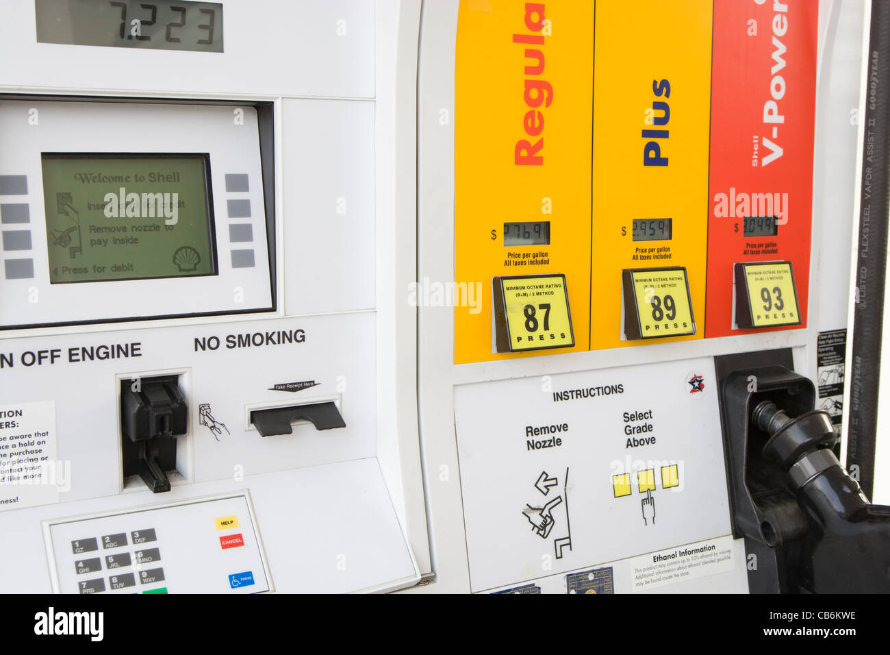 USA gas station pump Stock Photo Alamy