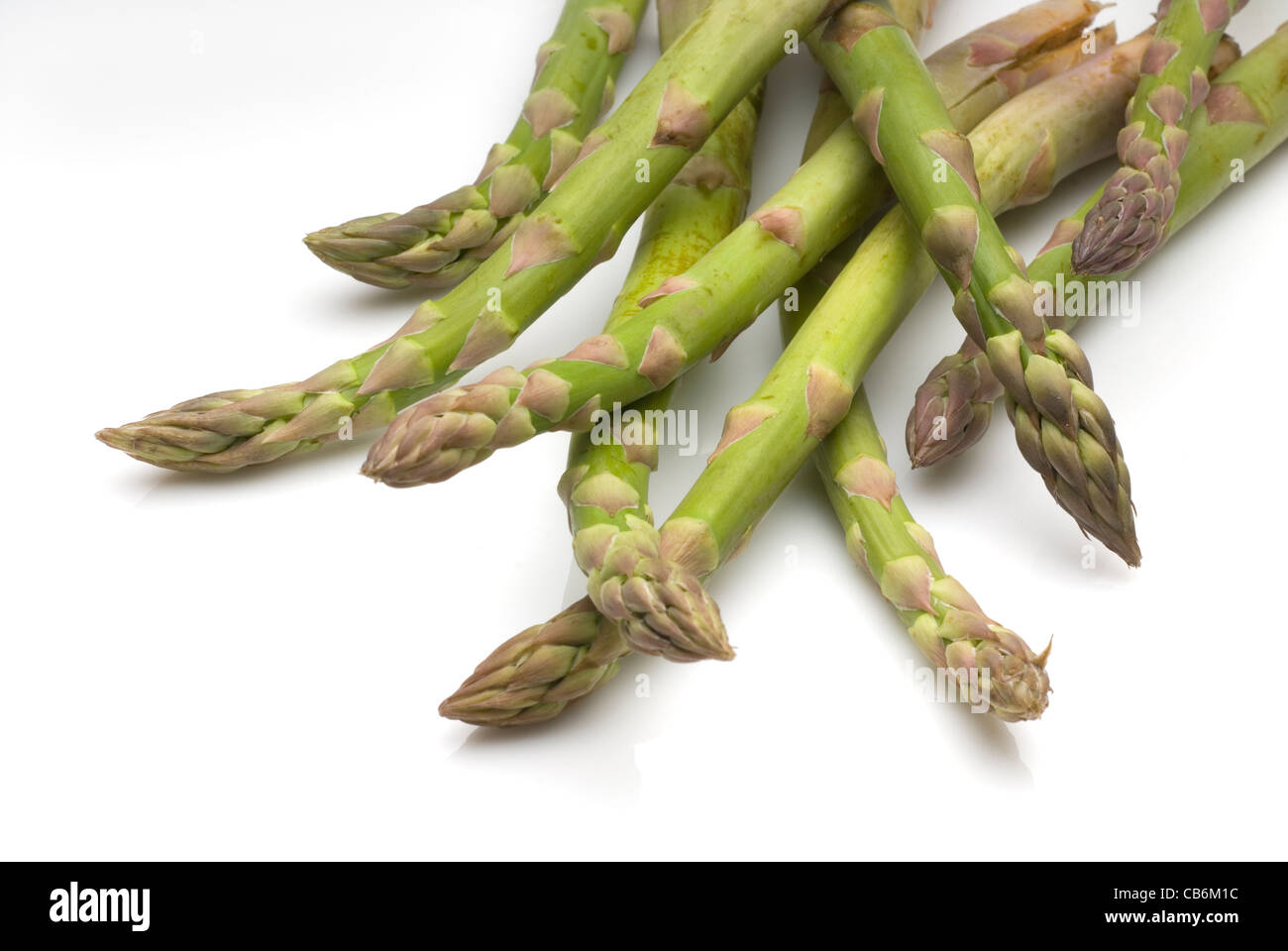 raw bunch green asparagus Stock Photo