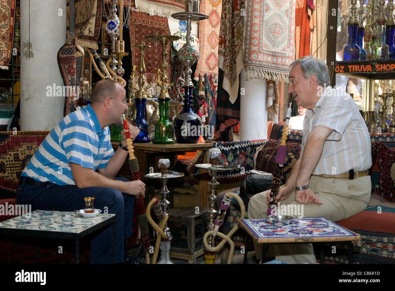 Istanbul Corlulu Ali Pasa Medresesi nargile smokers Stock Photo