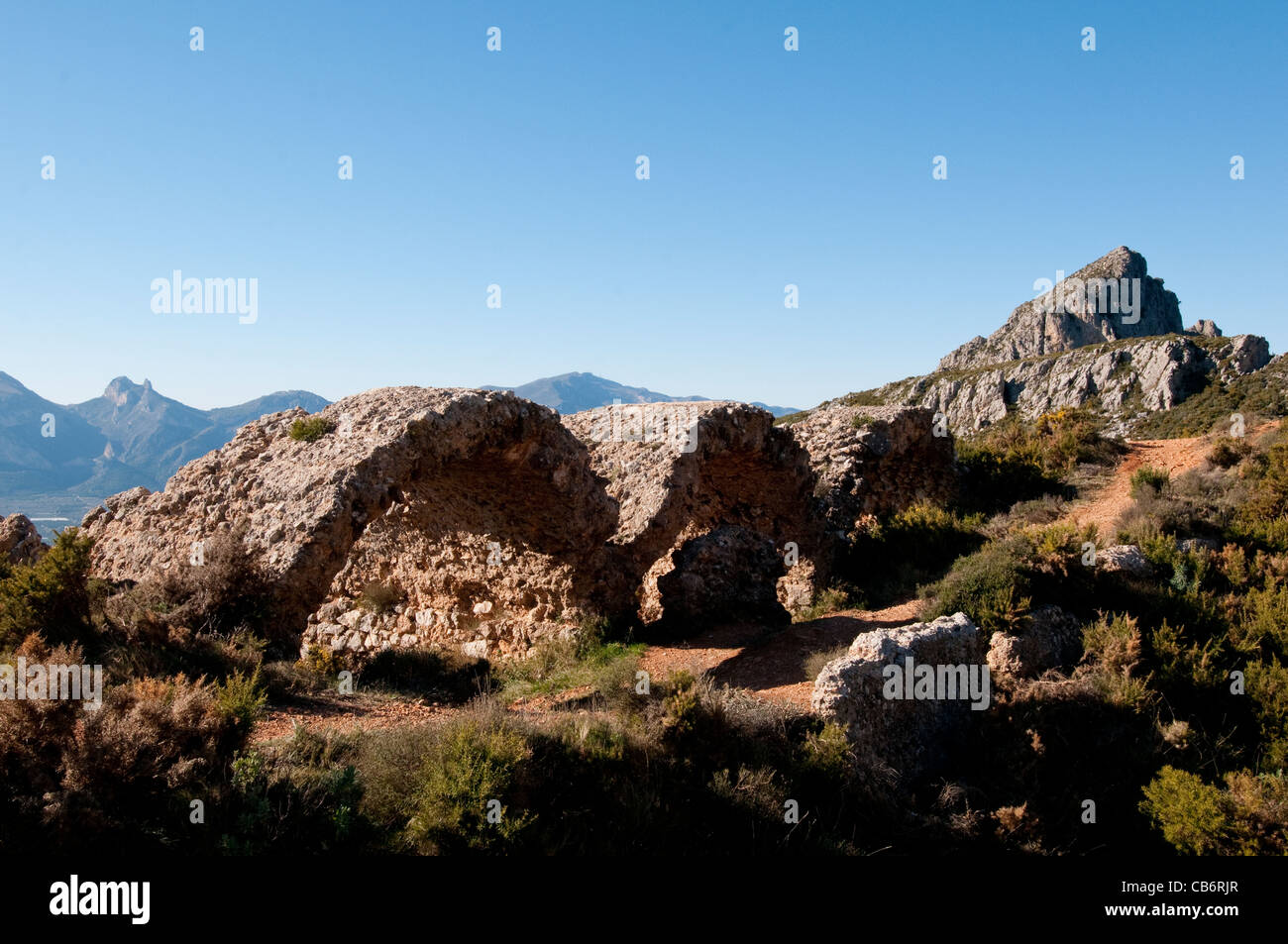 Arabic architecture in Bernia, Bernia mountain Ridge,Alicante province ...
