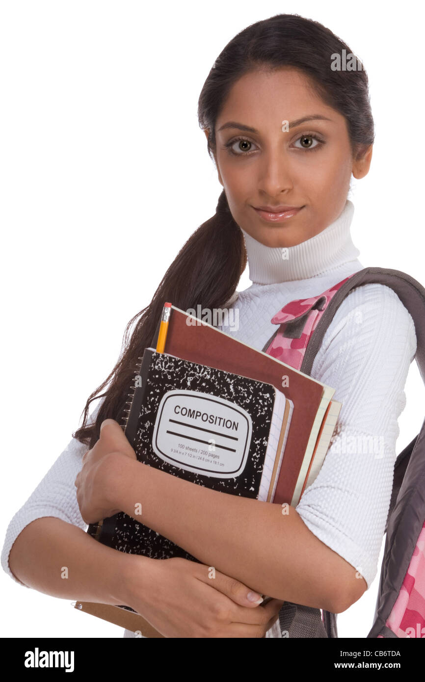 Education Series - Friendly Ethnic Indian Female High School Student ...