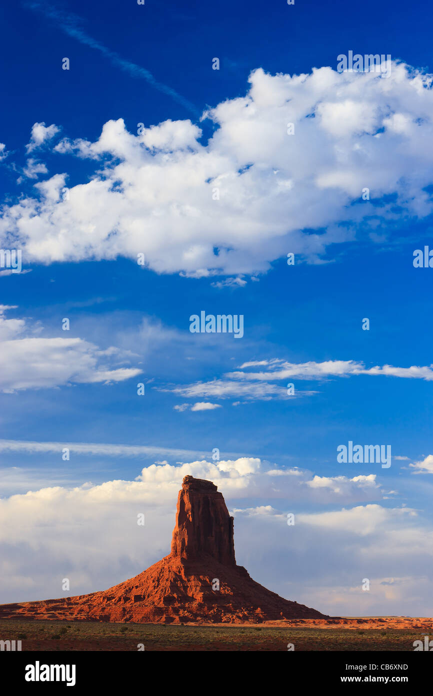 Afternoon light at Monument Valley, Utah - Arizona Stock Photo
