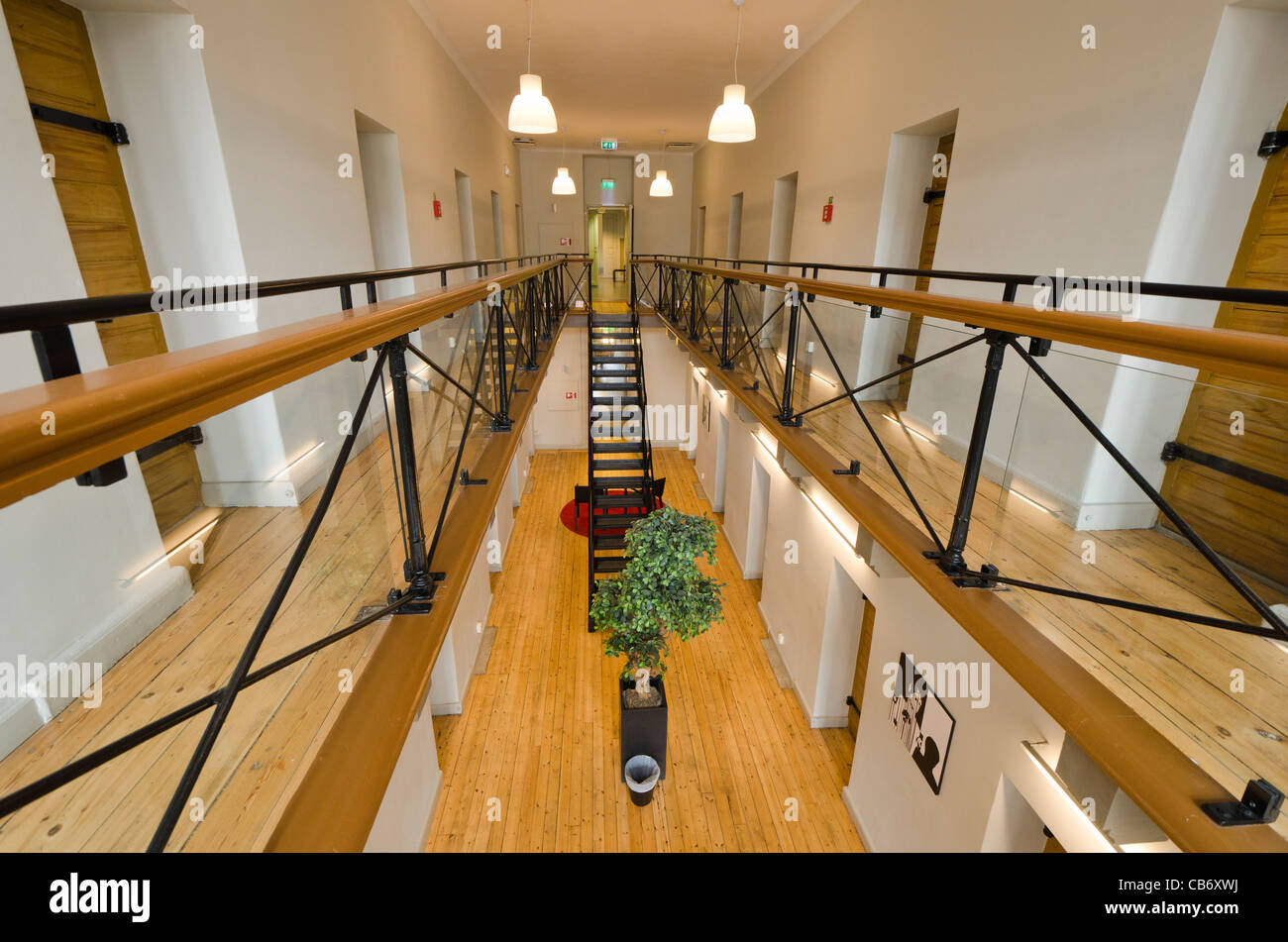 Interior from an old prison in Sweden. Stock Photo