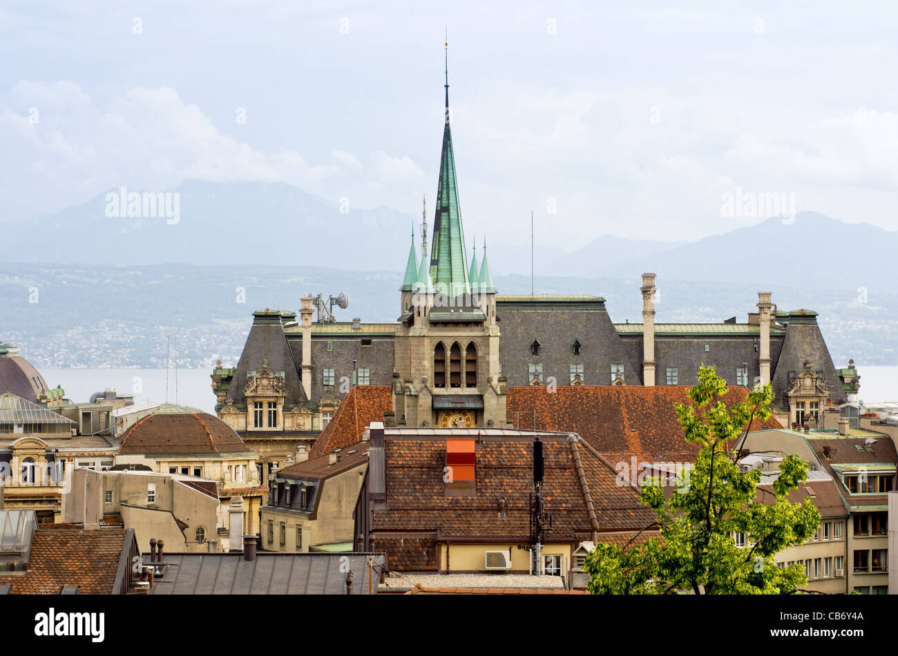 City view of Lausanne, Switzerland Stock Photo