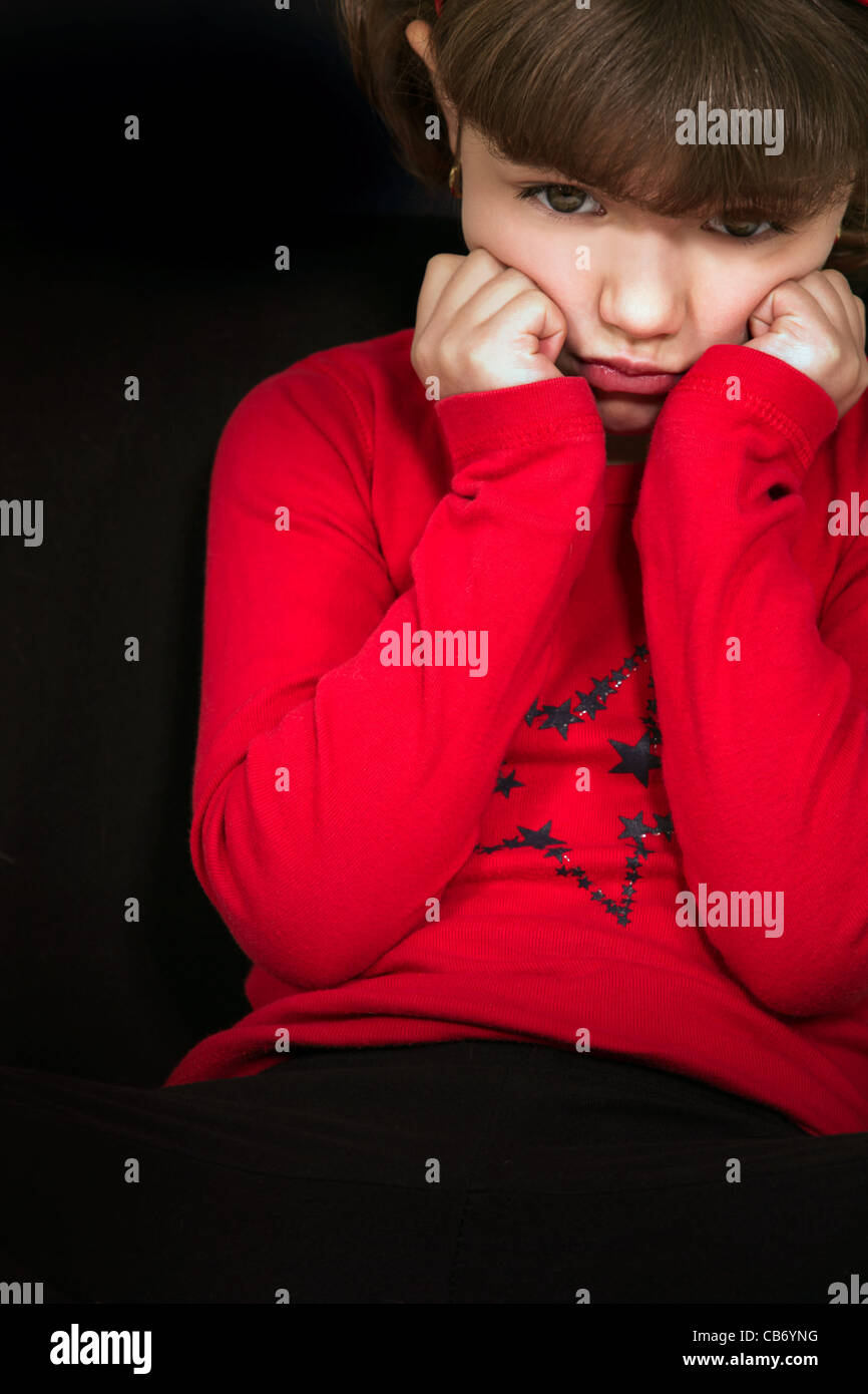 Sad little girl Stock Photo