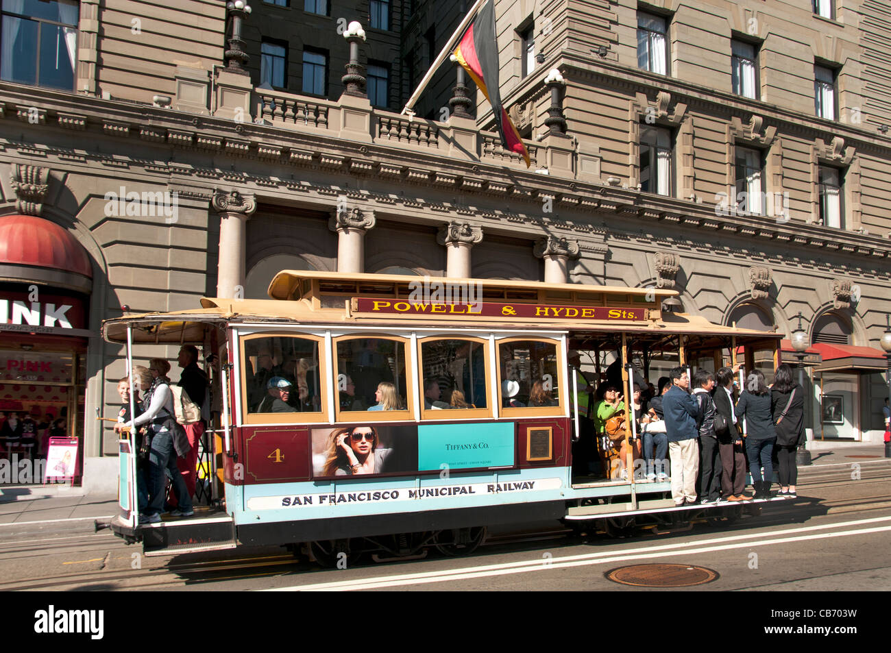 Cable Cars Municipal Railway  San Francisco California United States of America Stock Photo