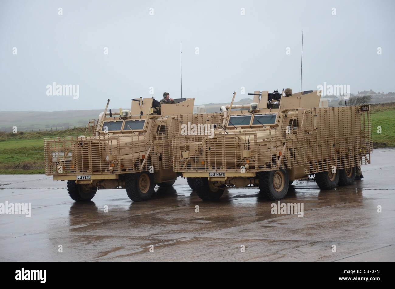 Mastiff is a heavily armoured, 6 x six-wheel-drive patrol vehicle which carries eight people, plus two crew. It is currently on Stock Photo
