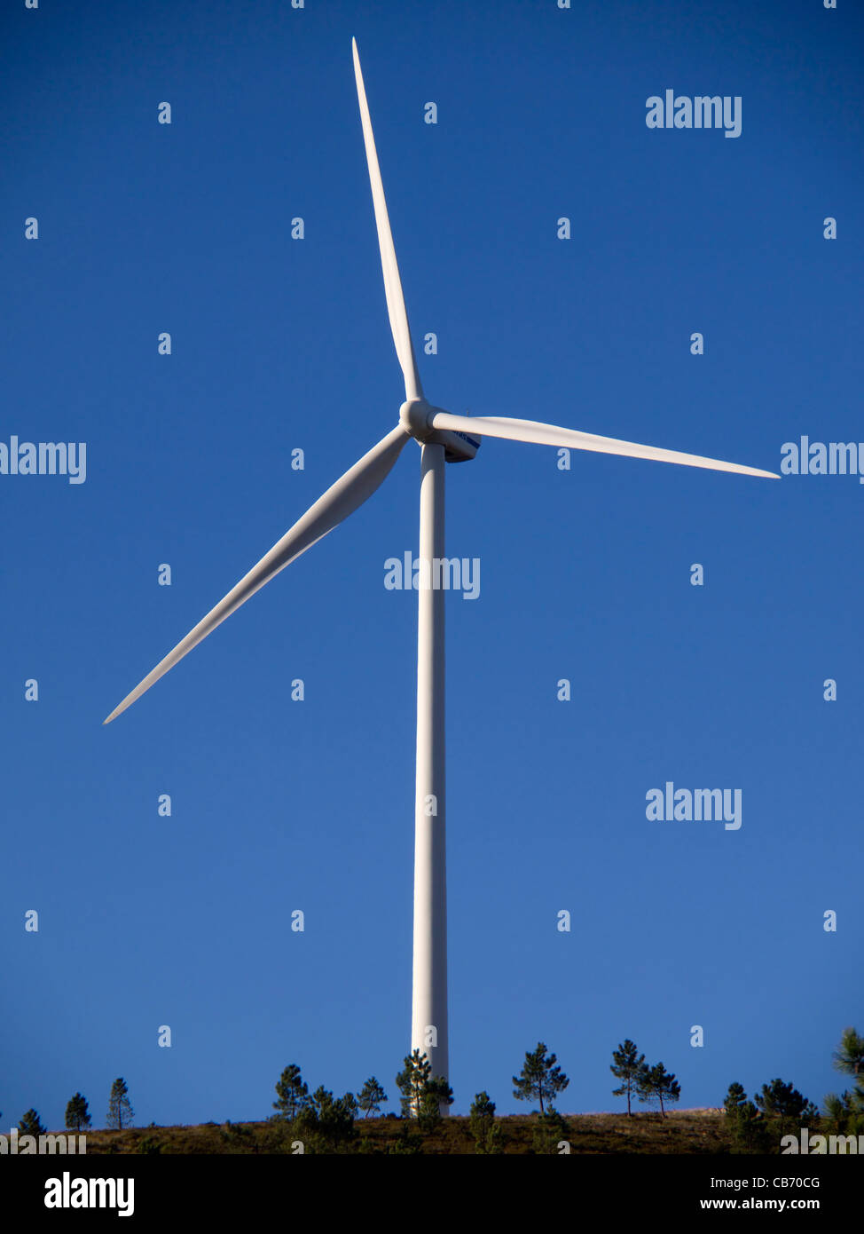 Wind turbine and blue sky Stock Photo