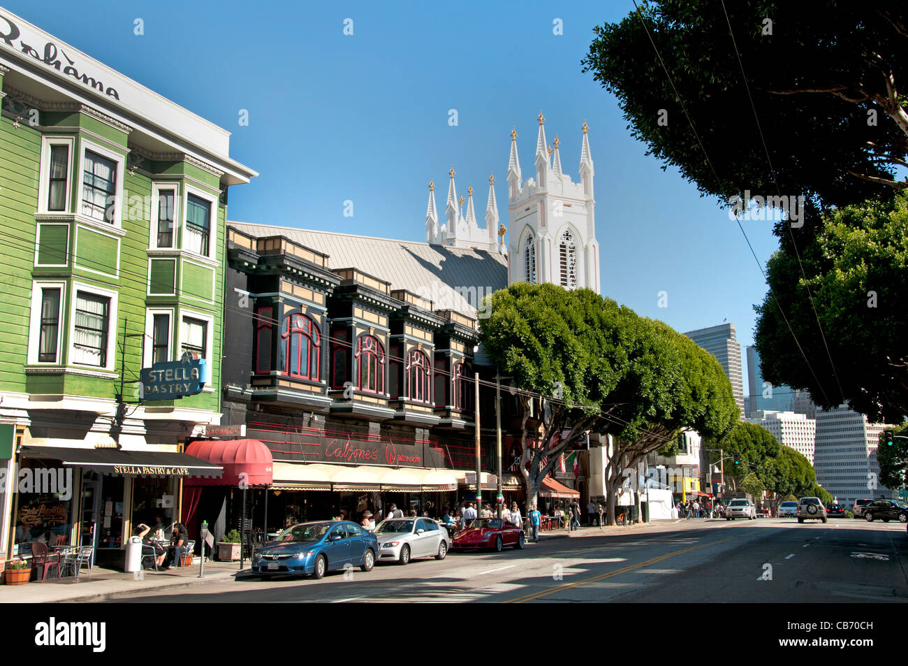 Bar Pub Restaurant North Beach Little Italy San Francisco California United States Stock Photo