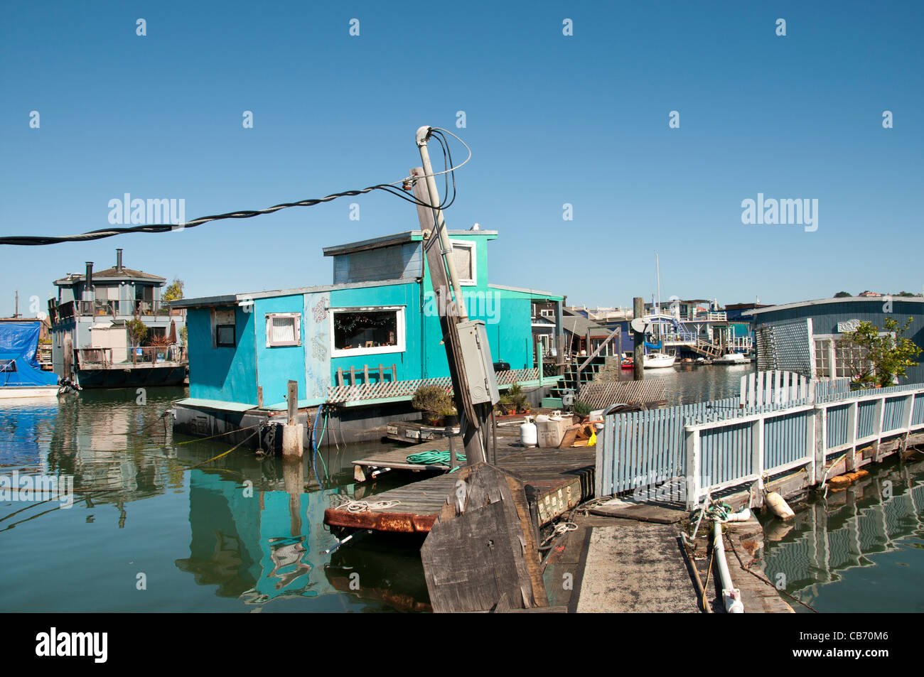 Sausalito's houseboat community San Francisco Bay California United