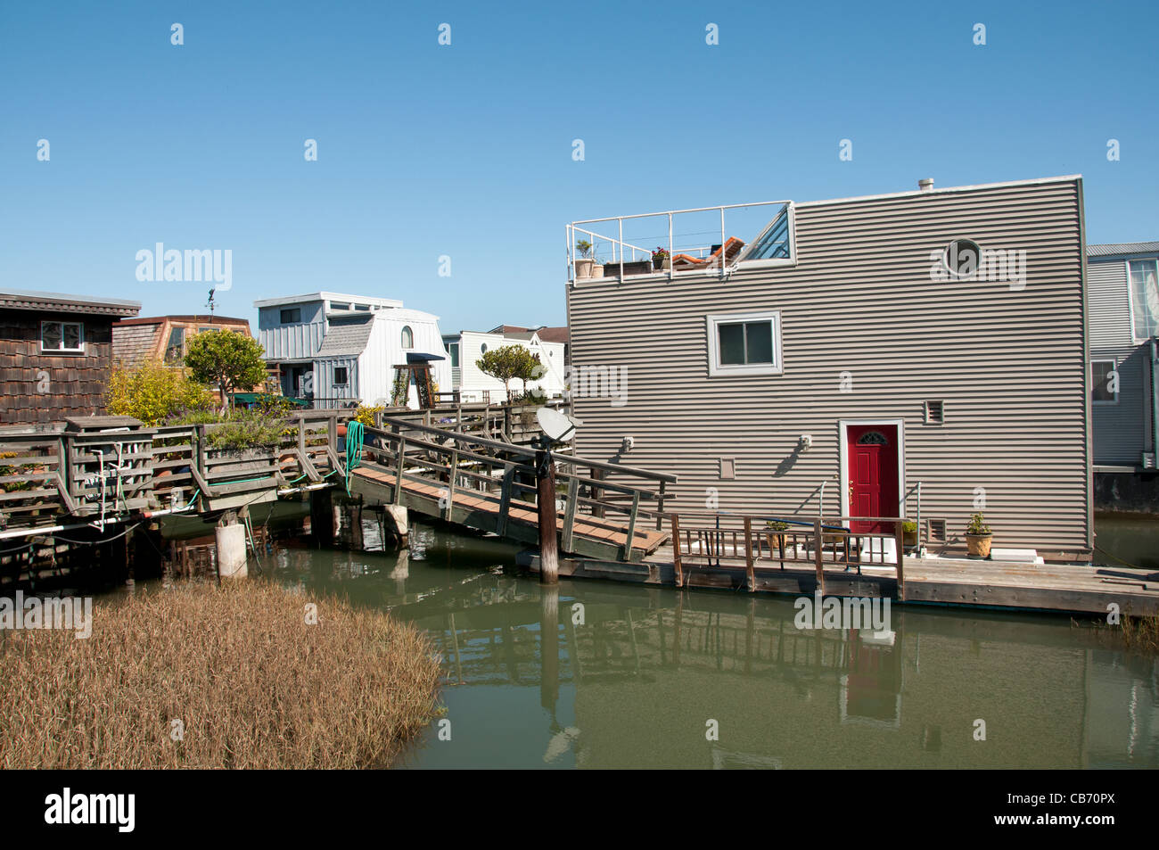 Sausalito's houseboat community San Francisco Bay California United
