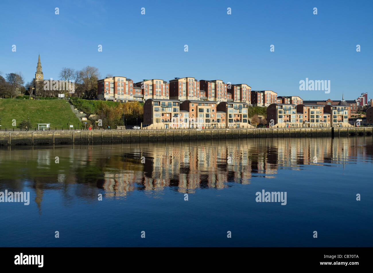 River Tyne residential development Stock Photo