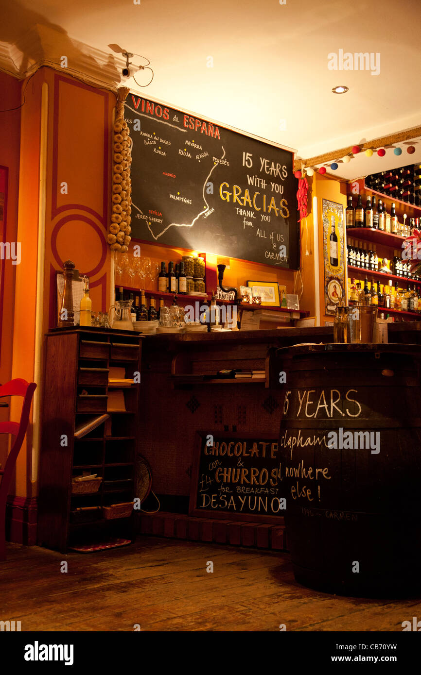 Carmen Tapas Bar in Clapham London Stock Photo Alamy
