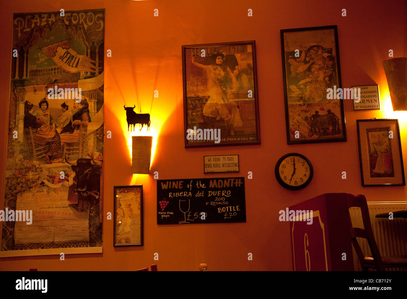 Carmen Tapas Bar in Clapham London Stock Photo Alamy