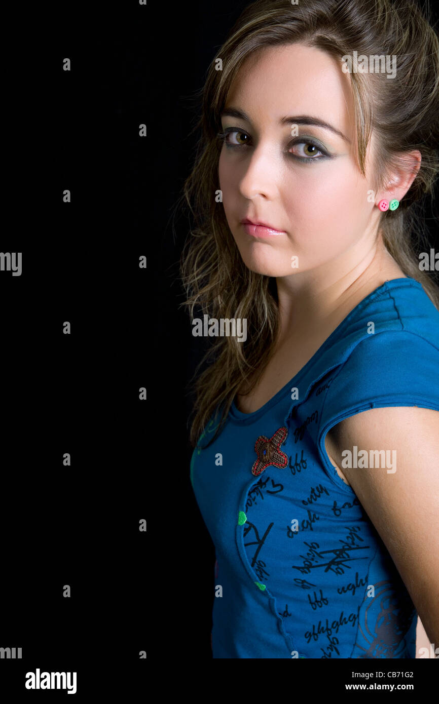 an young beautiful woman close up portrait Stock Photo - Alamy