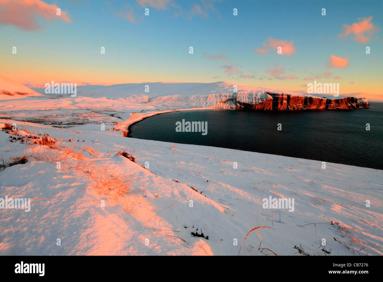 Orkney Islands, Hoy, Rackwick Bay in winter Stock Photo