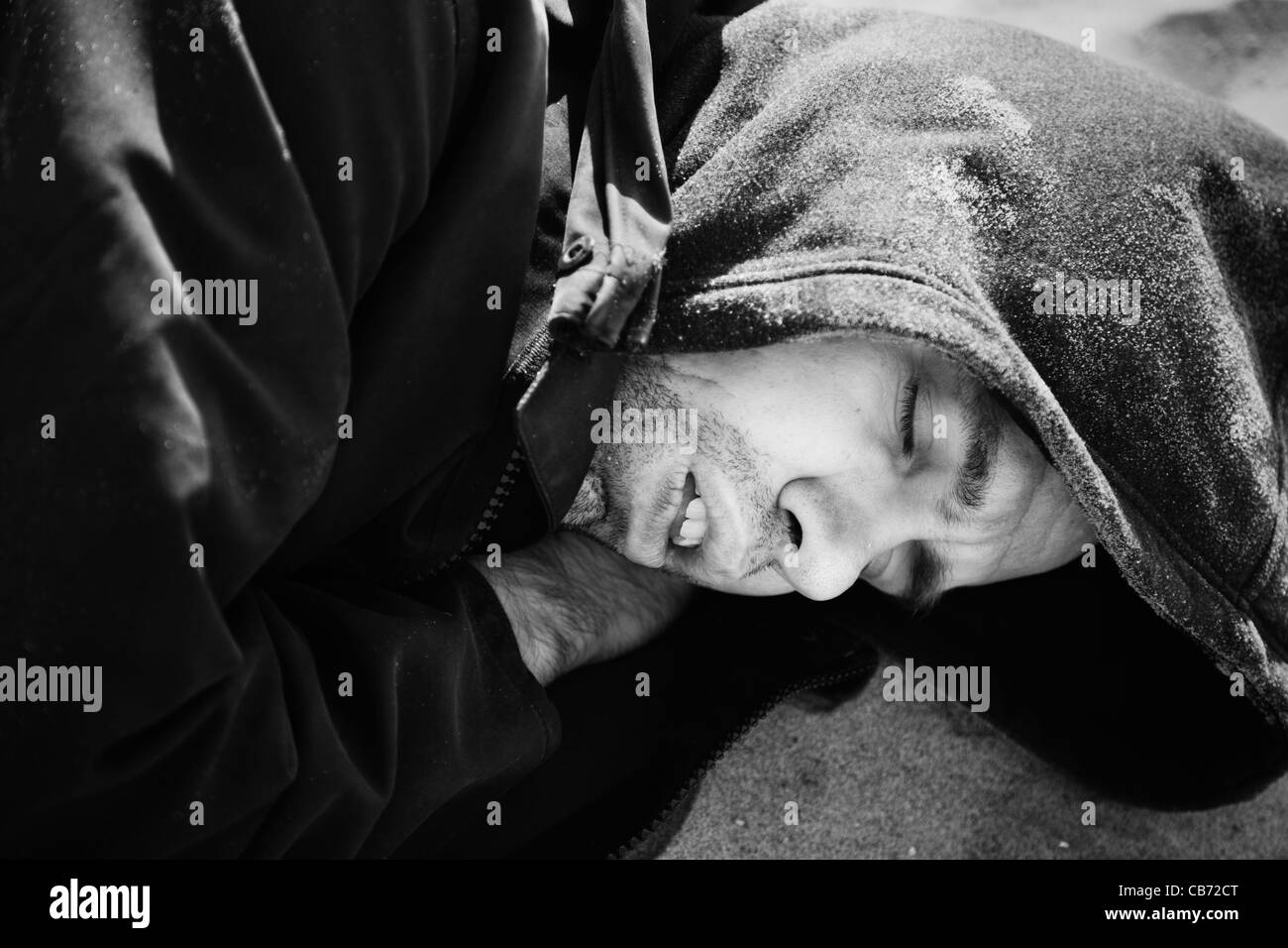 Homeless Without Color Human homeless Black and White Stock Photos & Images - Alamy