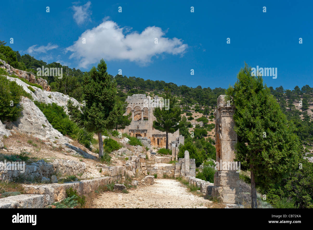 Alahan Monastery, 4. century A.D., Mut Mersin Turkey Stock Photo