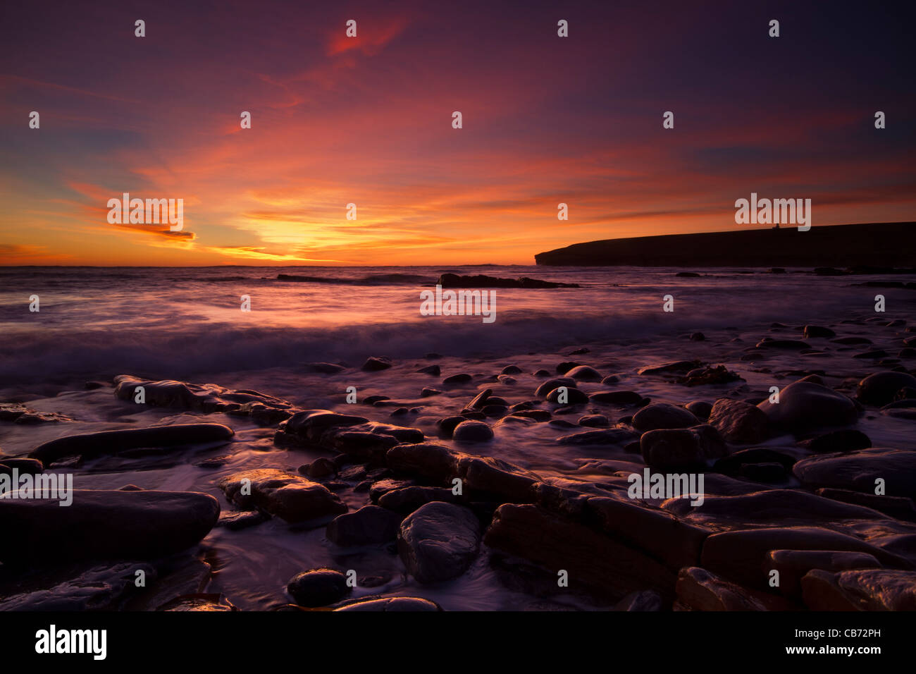 Orkney, Birsay sunset Stock Photo