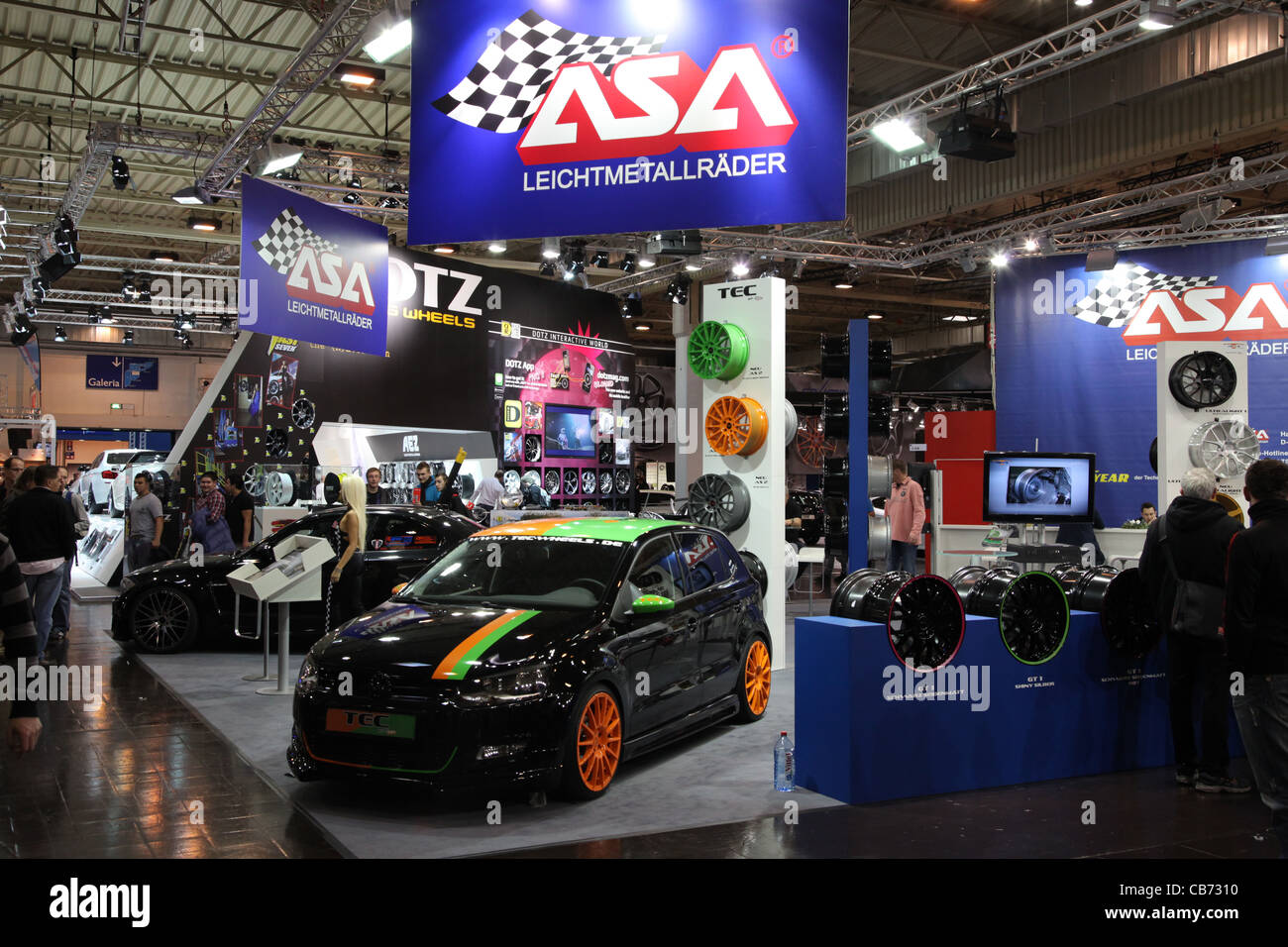 Stand at the Essen Motor Show in Essen, Germany, on November 29, 2011 Stock Photo