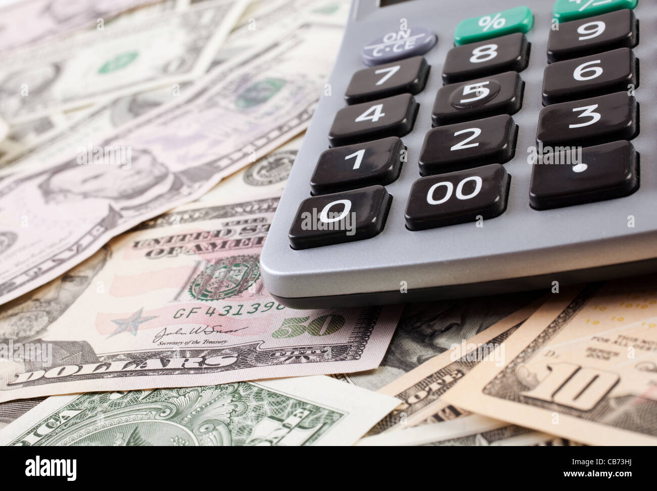 finance concept ,selective focus point on calculator Stock Photo