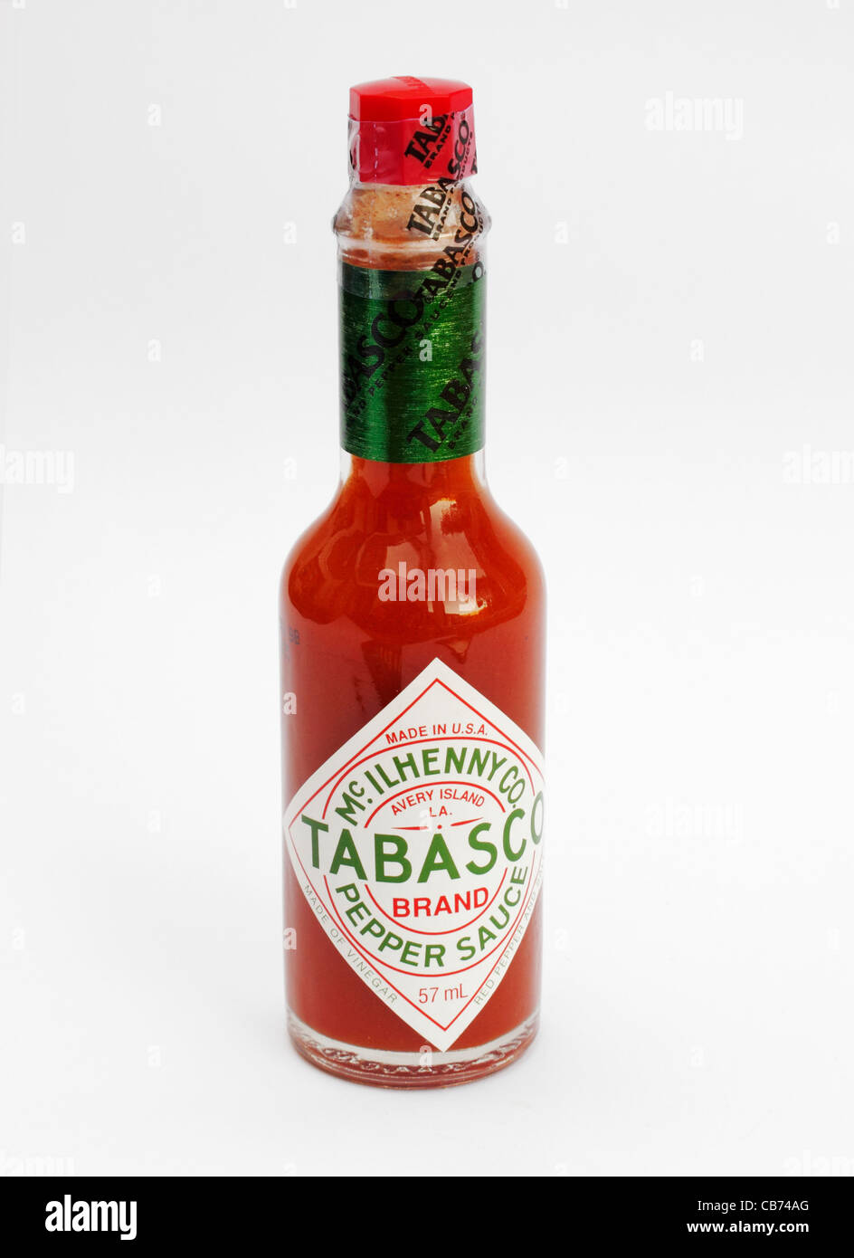 Bottle of McIllhenny Tabasco brand pepper sauce Stock Photo Alamy