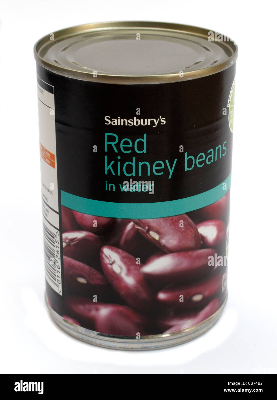 Tin of Sainsbury's own brand red kidney beans in water tinned food Stock Photo