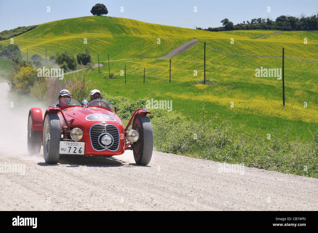 Gcs Racing Car A 1948 red Maserati A6 GCS at 1000 Miglia vintage car race Stock Photo ...