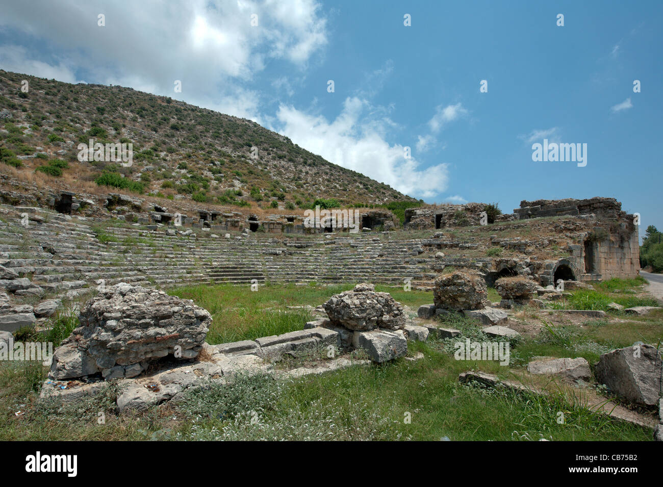 Limyra ancient Lycian city amphitheater Finike Antalya Turkey Stock Photo
